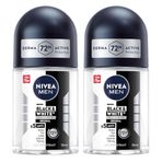 MEN Erkek Roll-on Deodorant Black&White Invisible Original 25ml,72 Saat Anti-perspirant Ter Koruması