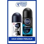 Men Erkek Roll-on Deodorant Deep Beat 50ml Ve Mini Roll-on Black&white Original 25ml