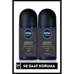 MEN Erkek Roll-on Deodorant Deep Dimension Aktif Karbon 50ml, 72 Saat Anti-perspirant Koruma,X2 Adet