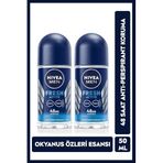 Men Erkek Roll On Deodorant Fresh Active 50 Ml,48 Saat Anti-perspirant Koruma * 2 Adet