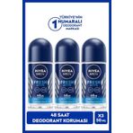 MEN Erkek Roll-on Deodorant Fresh Active 50ml, 48 Saat Koruma, X3 Adet
