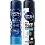 Men Erkek Sprey Deodorant Black& White Invisible Fresh 150 Ml + Men Erkek Sprey Deodorant Fresh 150Ml