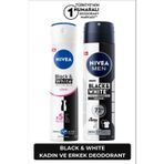 MEN Erkek Sprey Deodorant Black& White Invisible Original 150ml ve Kadın Sprey Deodorant 150ml