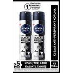 MEN Erkek Sprey Deodorant Black&White Invisible Original 150ml, 72 Saat Anti-perspirant, X2 Adet