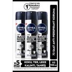 MEN Erkek Sprey Deodorant Black&White Invisible Original 150ml,72 Saat Anti-Perspirant,X3 Adet