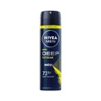 Men Erkek Sprey Deodorant Deep Extreme 150ML, 72 Saat Anti-Perspirant Ter Koruması, Enerjik Koku - 0,01 g