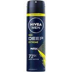 Men Erkek Sprey Deodorant Deep Extreme 150Ml, 72 Saat Anti-Perspirant Ter Koruması, Enerjik Koku
