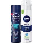 Men Erkek Sprey Deodorant Dry Fresh 72 Saat Anti-Perspirant Koruma 150Ml Men Hassas Tıraş Jeli 200Ml, Hassas Ciltlere Özel Hızlı Koruma, Yanma Ka
