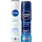 Men Erkek Sprey Deodorant Fresh 150Ml + Kadın Sprey Deodorant Fresh 150 Ml