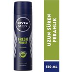 MEN Erkek Sprey Deodorant Fresh Power 150ml, Ter Korumasına Karşı 48 Saat Koruma, Hızlı Kuruma