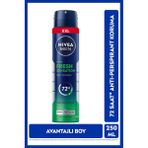 MEN Erkek Sprey Deodorant Fresh Sensation 250ml, 72 Saat Anti-perspirant Ter Koruması, Avantajlı Boy