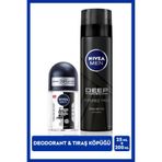MEN Erkek Tıraş Köpüğü Deep Dimension 200ml ve Mini Roll-on Deodorant Black&White Original 25ml