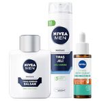 MEN Erkek Tıraş Sonrası Balsam 100ml,Derma Skin Clear Karşıtı Serum 30ml ve Tıraş Jeli 200ml