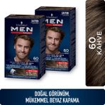 Men Perfect 60 - Kahve Krem Saç Boyası Hızlı Etki ile Doğal Görünüm Sağlar 99 ml
