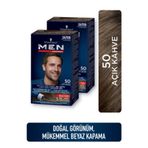 Men Perfect Schwarzkopf Men Perfect Saç Boyası 50- Açık Kahve -Kolay ve Hızlı Beyaz Kapama - 2 Adet