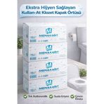 MENA KAĞIT Klozet Kapak Örtüsü Tek Kullanımlık 250+2 Adet Hijyenik Tuvalet Örtüsü 4’lü Paket