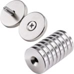 Mena Rise 1 Adet 25X10/5X5,5 mm Neodyum Mıknatıs Havşa Delikli Magnet Vida Atılabilir N35 Nikel Paslanmaz ( Lisinya )