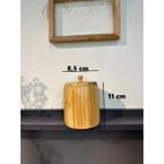 Mena Rise 1 Adet Bambu Ahşap Kavanoz - Saklama Kabı- Baharatlık (11 x 8 Cm)
