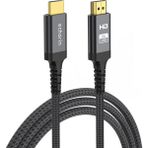 Mena Rise (1 Metre) HDMI 2.1 Kablo 8k 60Hz 4K 120Hz 48GBIT/S Yüksek Hızlı, HDMI Kablo Tv/ps5/ps4/ Xbox Series X/monitör ile Uyumlu - Ahşap