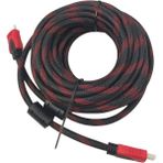 Mena Rise 10 mt HDMI Kablosu Örgülü Full Hd Görüntü Aktarma Kablosu -Bilgisayar Uydu Görüntü Ses