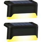 Mena Rise 2 Adet LED Solar Güneş Enerjili, Merdiven, Veranda, Bahçe, Balkon ve Çit Lambası, Köşebent, Su Geçirmez Water Proof Solar Lamba Gün Işığı, Güneş Enerjili Aydınlatma