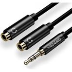 Mena Rise 3.5mm 2 Kulaklık Çoklayıcı Y Kablo - Ahşap