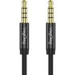 Mena Rise 3.5mm Trrs Hi-Fi Örgülü Aux Mikrofon ve Ses Kablosu 3 Metre - Ahşap