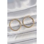 Mena Rise 316 Çelik Gold Renk 27 mm Halka Model Kadın Küpe - Lisinya
