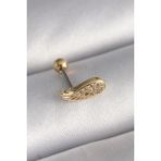 Mena Rise 316L Çelik Gold Renk Zirkon Taşlı Kanat Tragus Piercing