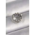 Mena Rise 316L Çelik Gümüş Renk Zirkon Taşlı Yaprak Model Tragus Piercing