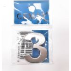 Mena Rise 4 cm Plastik Krom Kaplama Kapı Numarası - 3