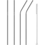 Mena Rise 5 Parça Metal Pipet - Paslanmaz Çevre Dostu Metal Pipet Fırça Seti