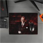 Mena Rise Atatürk Tasarımlı 40X30 Mousepad - Mouse Pad - Fare Altlığı - 1 cm - Pembe