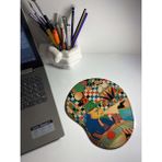 Mena Rise Baskılı Bilek Destekli Mouse Pad - Dünya Serisi - 1 cm - Pembe