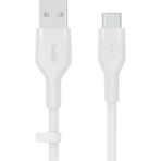 Mena Rise Boostcharge Silicone Usb-C - Usb-A Kablosu (2 M), iPad Pro, S21, Ultra,, 20, ve Diğer Aygıtlar Için Usb-If Onaylı Usb-C Şarj Kablosu - Beyaz - 0 - Siyah