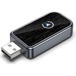 Mena Rise Carplay ve Auto Kablosuz Multimedya Adaptörü Cps - (ClearEyelets)Black-RadiantOrchid