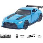 Mena Rise Çek Bırak Metal Küçük Arabalar 8 cm - 6411A - Mavi (Lisinya)