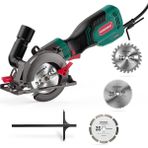 Mena Rise Daire Testeresi, Hychıka 750W Daire Testere 3500U, 6 Testere Bıçağı (115 ve 125 Mm), Lazer Kılavuz ve Kılavuz Ray, Maksimum Kesme Derinliği 48 mm (90°)/32 mm (45°), Yumuşak Metal,fayans Vb.