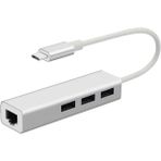 Mena Rise Daytona FC05 Type-C To 3 x 3.0 USB + Lan Ethernet Çevirici MacBook Uyumlu - Ahşap