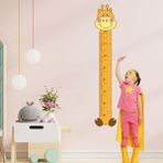 Mena Rise Desenli Boy Ölçer - Bebek ve Çocuk Odası Boy Cetveli - Ahşap