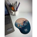 Mena Rise - Dünya Haritası Baskılı Bilek Destekli Mouse Pad - 1 cm - Pembe