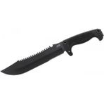 Mena Rise F03T Kamp Tırtıklı Testereli Outdoor Pala / Bıçak 39 cm - Kauçuk Saplı - Lisinya