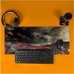 Mena Rise Fantastik Görsel Baskılı 70X30 Büyük Boy Mousepad - Mouse Pad - Fare Altlığı - 1 cm - Pembe
