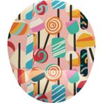 Mena Rise Fikirler Candy Şeker Bilek Destekli Mouse Pad - 1 cm - Pembe