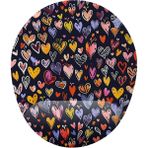 Mena Rise Fikirler Kalp Desenli Bilek Destekli Mouse Pad - 1 cm - Pembe
