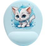Mena Rise Fikirler Yavru Kedi Bilek Destekli Mouse Pad - 1 cm - Pembe