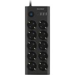 Mena Rise FTR14 Type-C Girişli Akım Korumalı 10’lu Priz, 3 USB ( Lisinya )