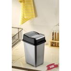 Mena Rise Haus Dolap Içi Çöp Kovası Pratik Kapak Mutfak Girdap Çöp Kovası Gri 5 Litre - 1,5 x 0,7 m - 00 Beyaz