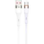 Mena Rise HC05, Örgülü 5 Amper USB To Type- C, 1 Metre, Şarj Data Kablosu, Beyaz - Ahşap