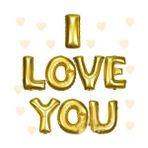 Mena Rise I Love You Folyo Balon Altın Renk 35 cm - Lisinya
